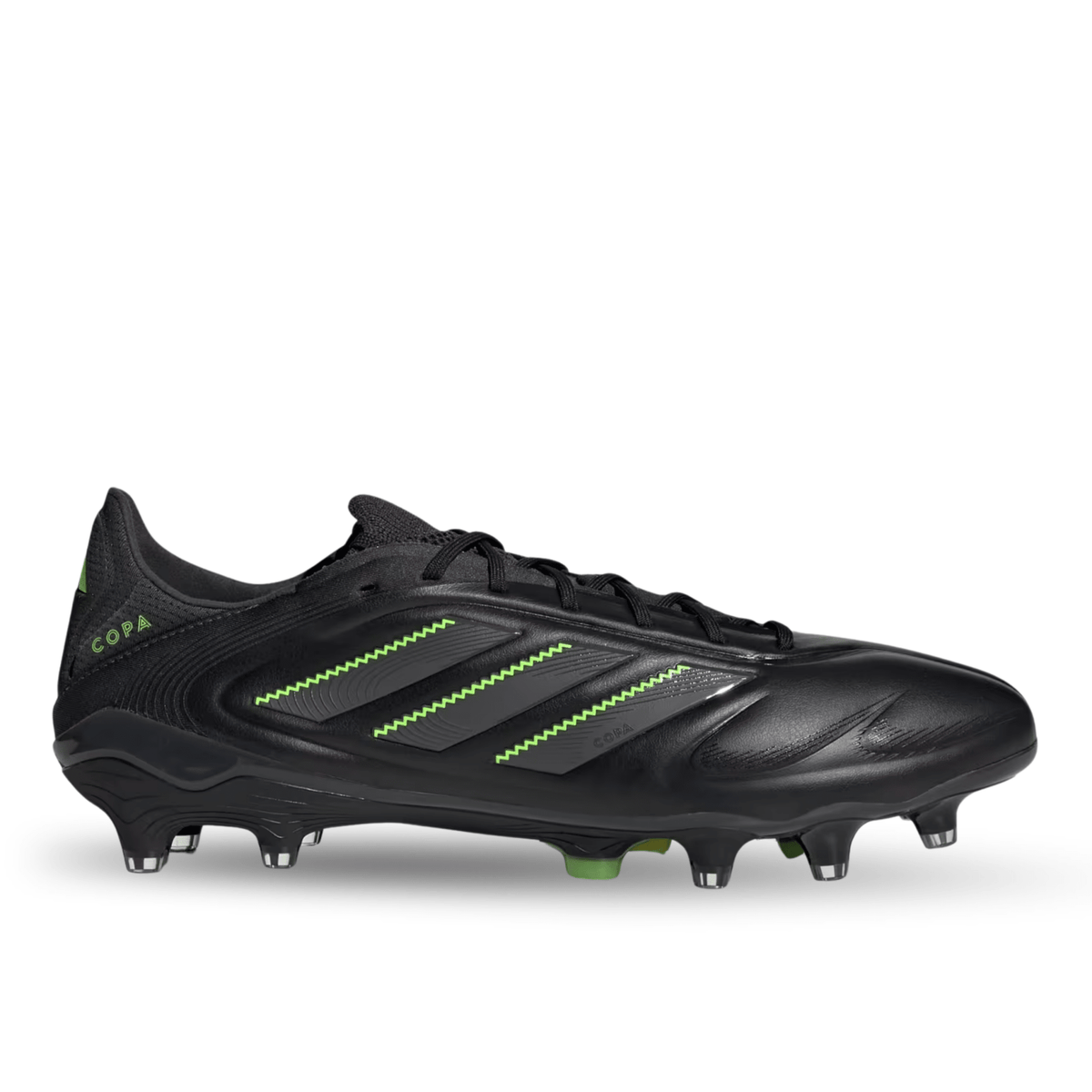 adidas Copa Pure III Elite Firm Ground Soccer Cleats (Black/Lucid Lemon) | SoccerWearhouse