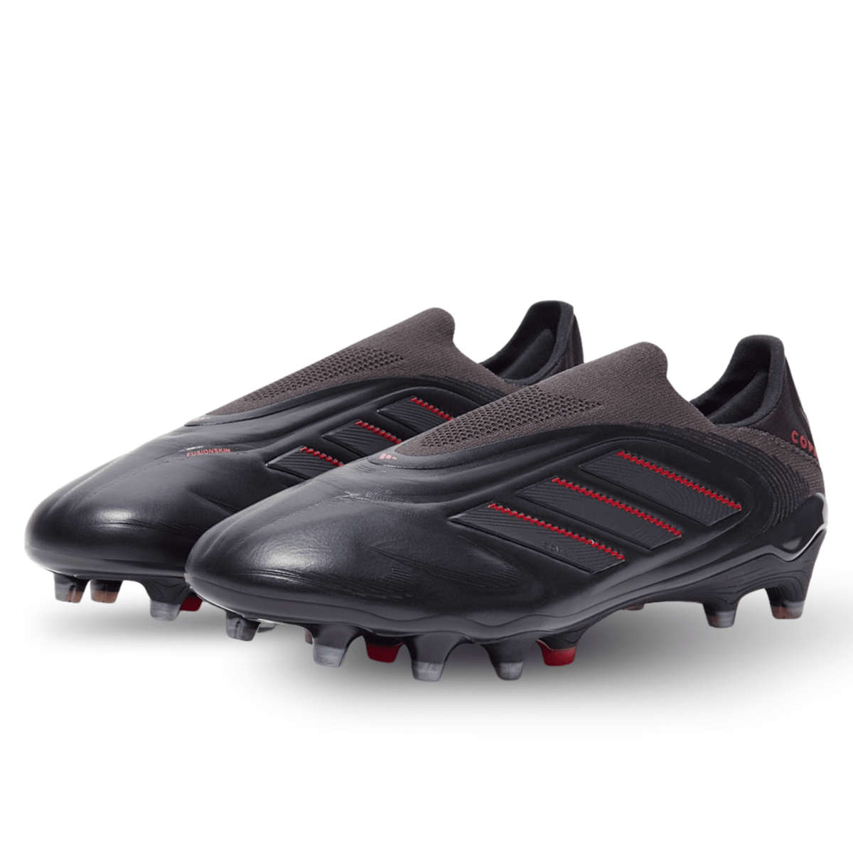 adidas Copa Pure III Elite Laceless FG Soccer Cleats (Black/Carbon/Lucid Red) | SoccerWearhouse