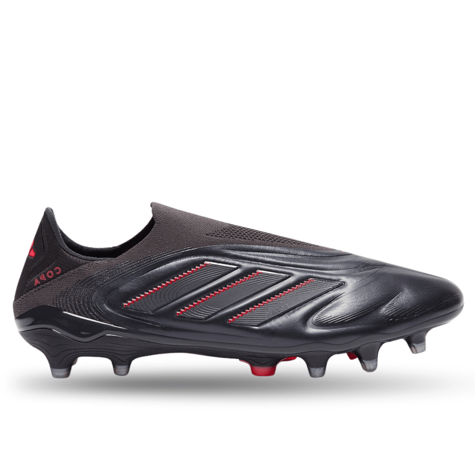 adidas Copa Pure III Elite Laceless FG Soccer Cleats (Black/Carbon/Lucid Red) | SoccerWearhouse