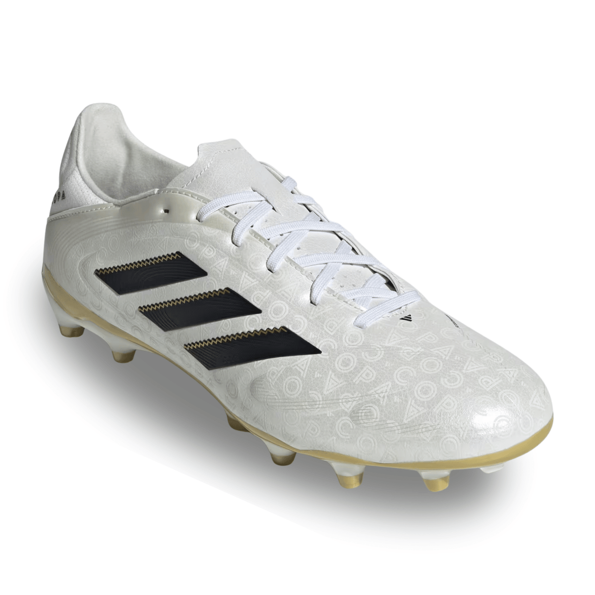 adidas Copa Pure III League Firm Ground Multi Ground Soccer Cleats (Zero Metallic/Black/Gold Metallic) | SoccerWearhouse