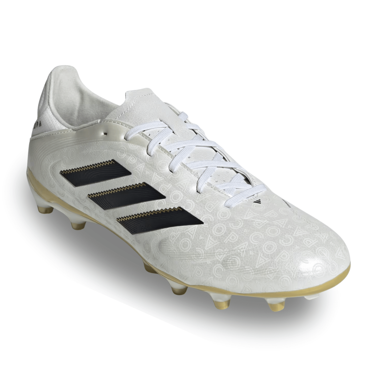 adidas Copa Pure III League Firm Ground Multi Ground Soccer Cleats (Zero Metallic/Black/Gold Metallic) | SoccerWearhouse
