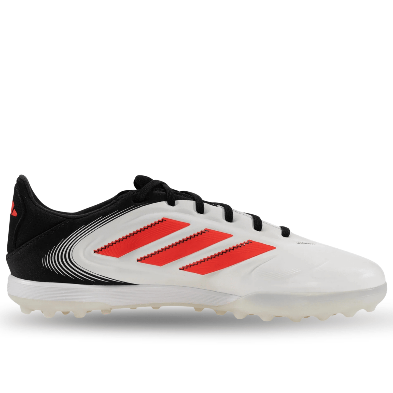 adidas Copa Pure III Pro Turf Soccer Shoes (White/Lucid Red/Black) | SoccerWearhouse
