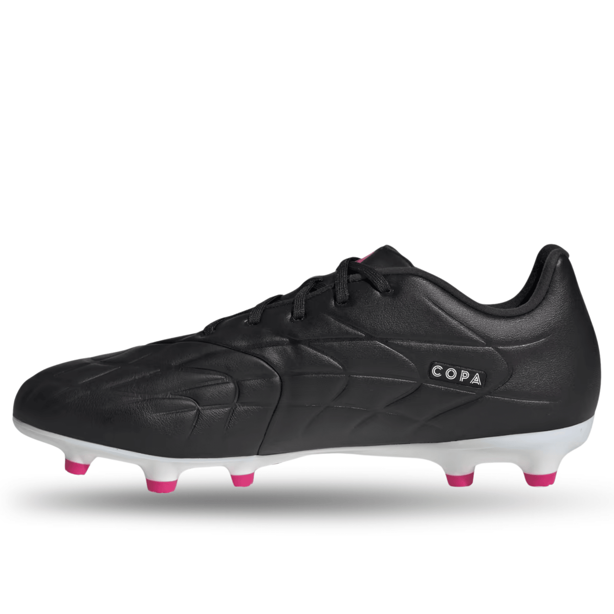 adidas Copa Pure.3 Firm Ground Soccer Cleats (Core Black/White/Pink) | SoccerWearhouse