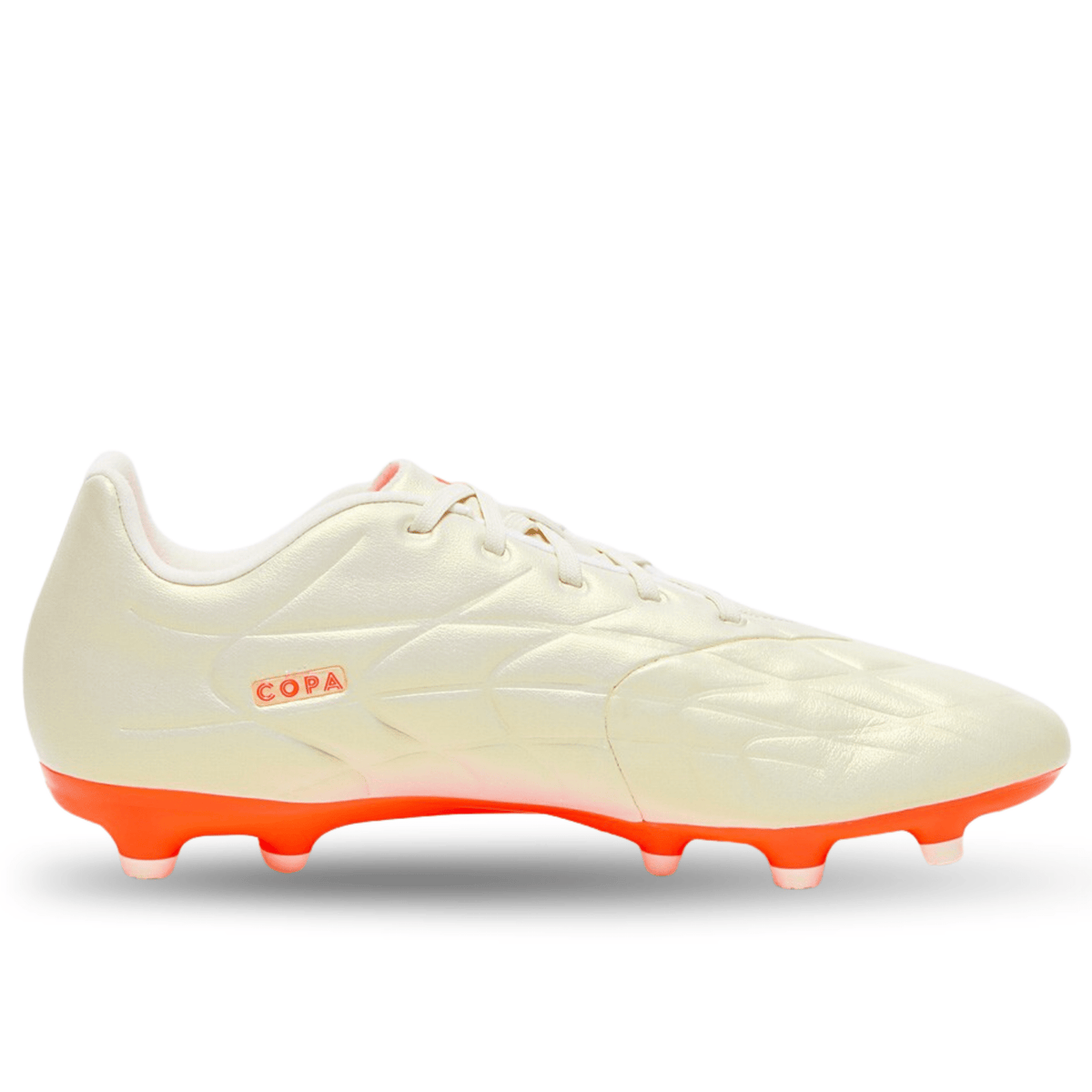 adidas Copa Pure.3 Firm Ground Soccer Cleats (Off White/Team Solar Orange) | SoccerWearhouse