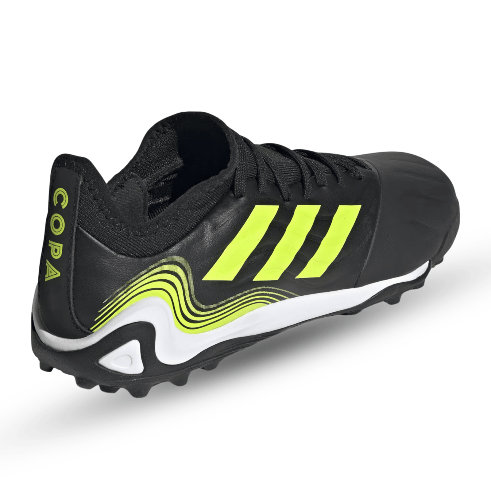 adidas Copa Sesne.3 LL Turf Soccer Cleats (Core Black/Team Solar Yellow) | SoccerWearhouse