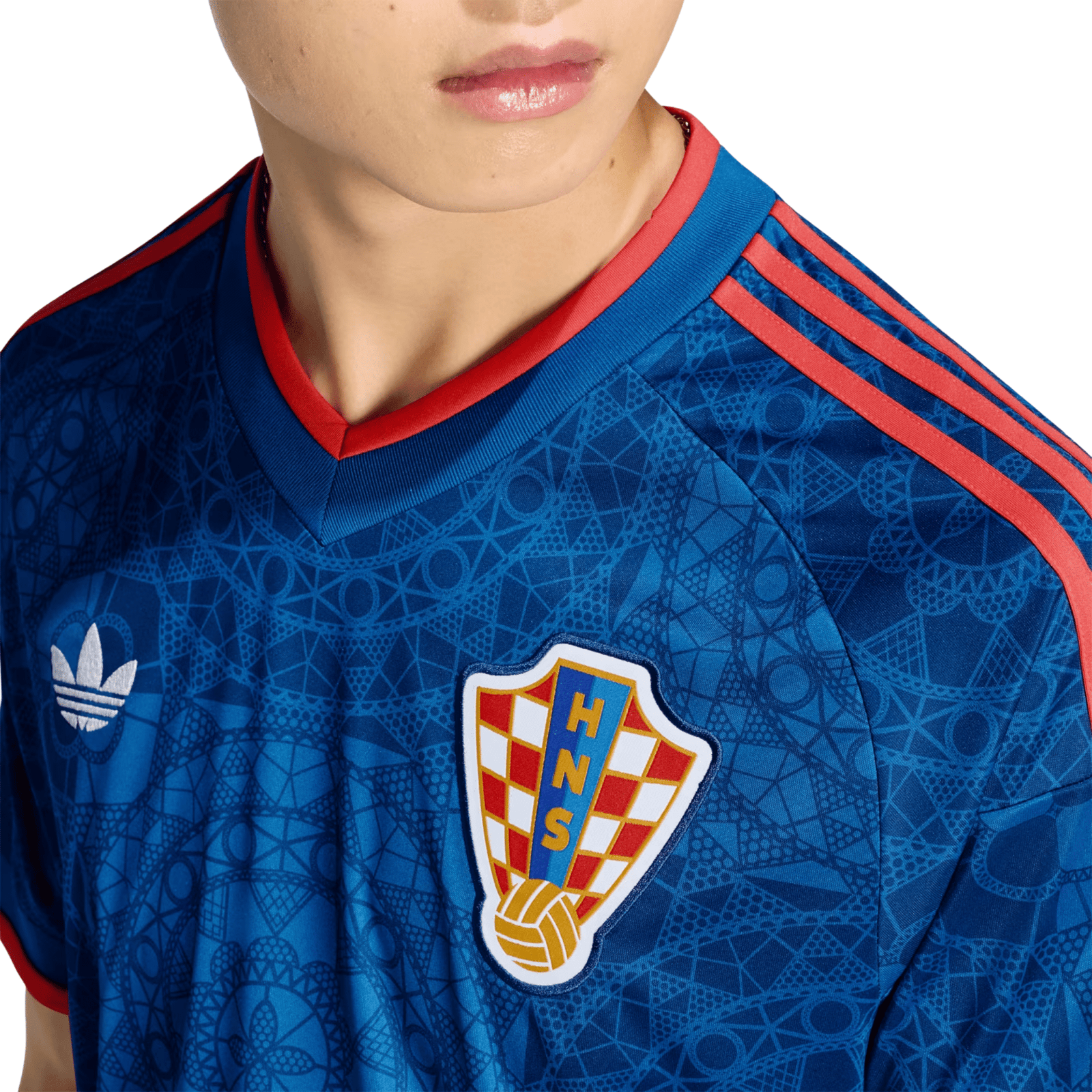 adidas Croatia 26/27 Away Soccer Jersey (Blue/Red) | SoccerWearhouse