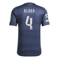 adidas David Alaba Real Madrid Authentic Away Jersey 25/26 w/ Champions League Patches (Legend Ink)