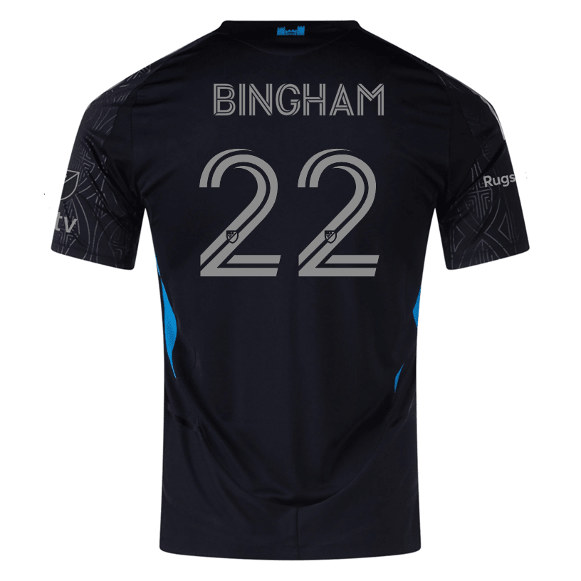 adidas David Bingham Charlotte FC Authentic Away Jersey 25/26 (Black) | SoccerWearhouse