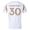 adidas David Martinez LAFC Authentic Away Jersey w/ MLS + Apple + Ford Logo 25/26 (White/Gold)