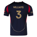 adidas Derrick Williams Atlanta United Authentic Home Jersey w/ MLS Patches 25/26 (Red/Black)