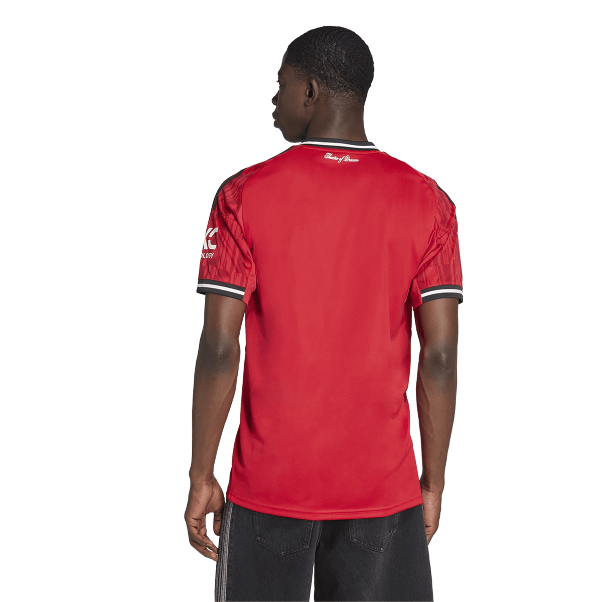 adidas Dorgu Men's Manchester United Home Jersey 25/26 w/ EPL + NRFR Patches (Red) | SoccerWearhouse