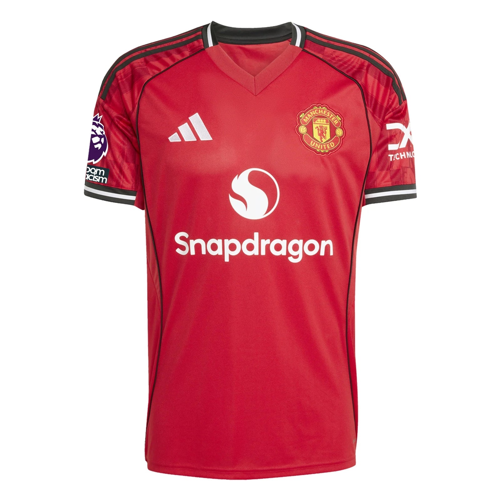 adidas Garnacho Men's Manchester United Home Jersey 25/26 w/ EPL + NRFR Patches (Red) | SoccerWearhouse