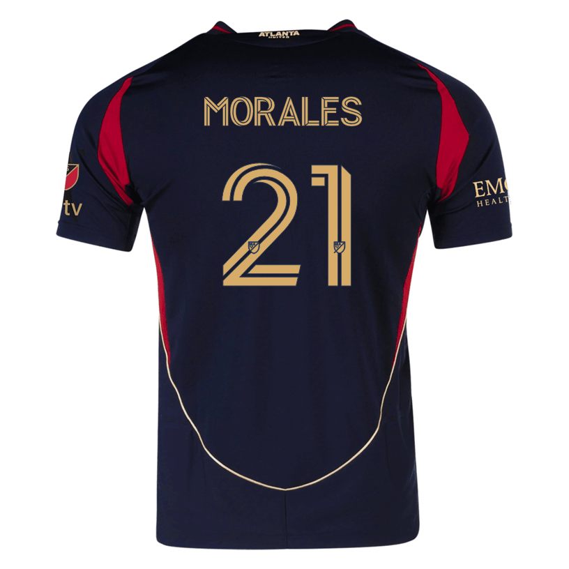 adidas Efraín Morales Atlanta United Authentic Home Jersey w/ MLS Patches 25/26 (Red/Black) | SoccerWearhouse