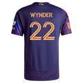 adidas Elijah Wynder LA Galaxy Authentic Away Jersey w/ MLS + Apple TV + RBC Sponsor 25/26 (Purple)