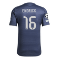 adidas Endrick Real Madrid Authentic Away Jersey 25/26 w/ Champions League Patches (Legend Ink