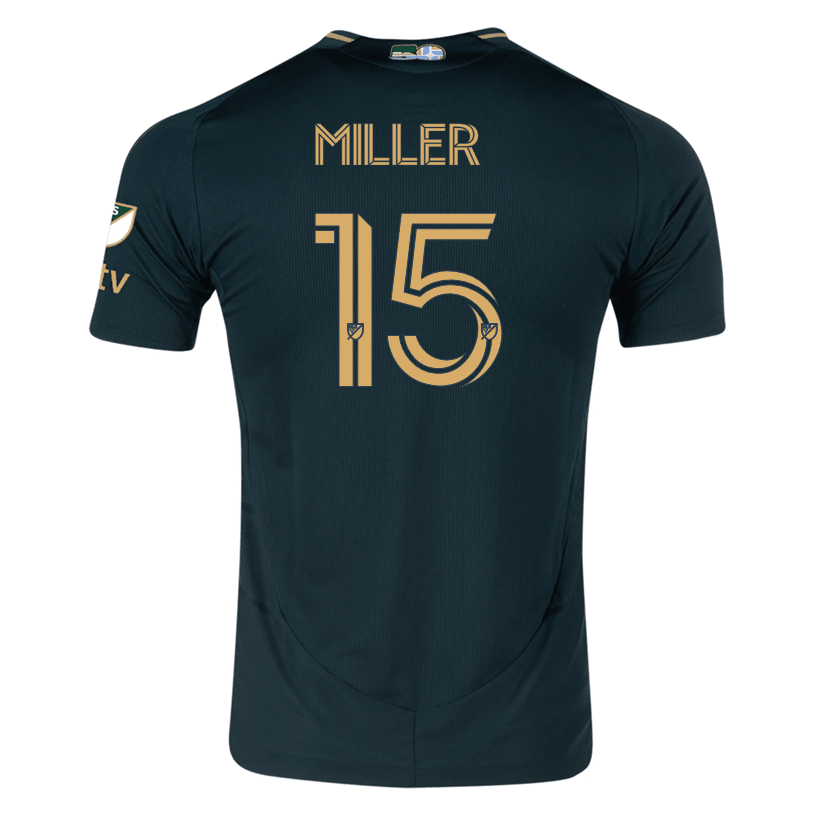 adidas Eric Miller Portland Timbers Authentic Home Jersey w/ MLS &amp; Apple Patch 25/26 (Green/Gold) | SoccerWearhouse