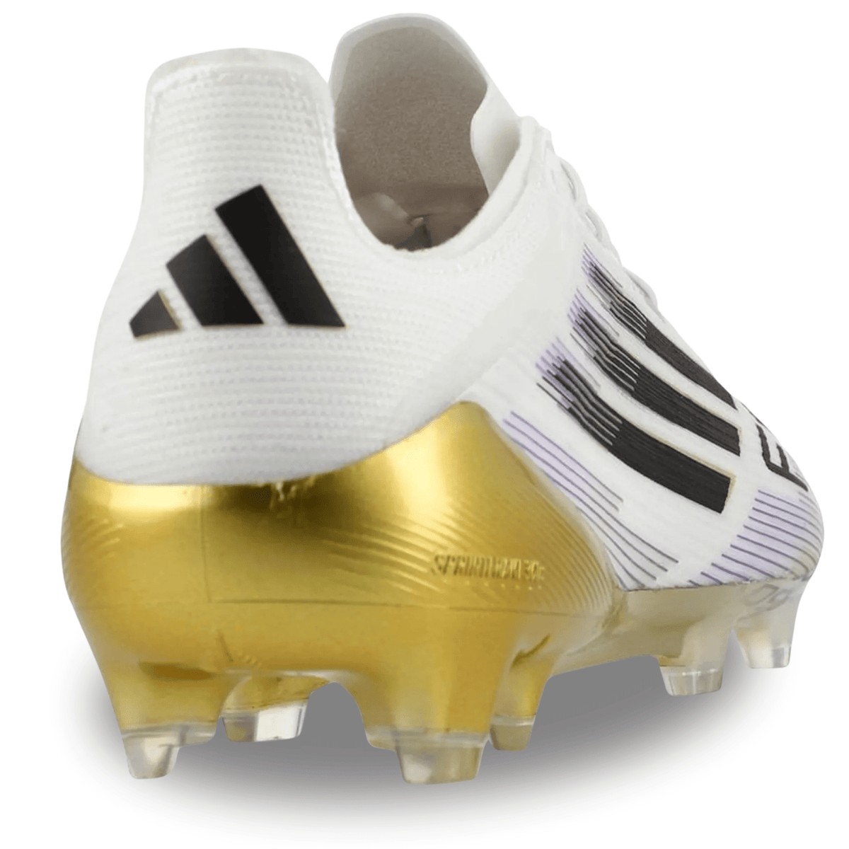 adidas F50 Elite Firm Ground Soccer Cleats (White/Black/Gold Metallic) | SoccerWearhouse