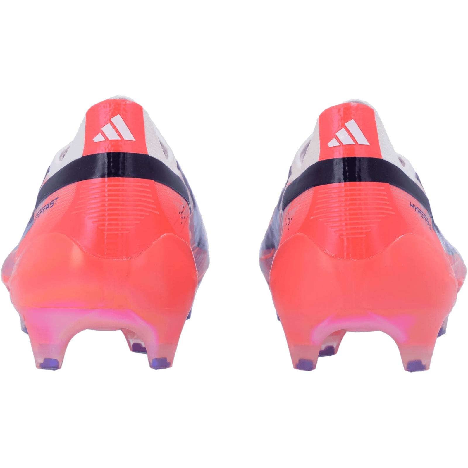 adidas F50 Hyperfast Elite Laceless Firm Ground Soccer Cleats (White/Solar Purple/Solar Turbo) | SoccerWearhouse