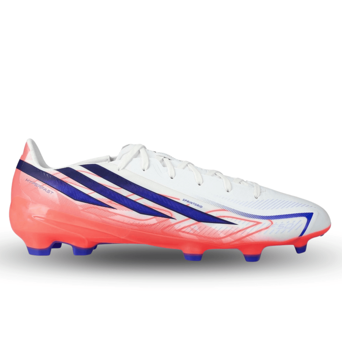 adidas F50 Hyperfast League FG Soccer Cleats (White/Purple/Pink) | SoccerWearhouse