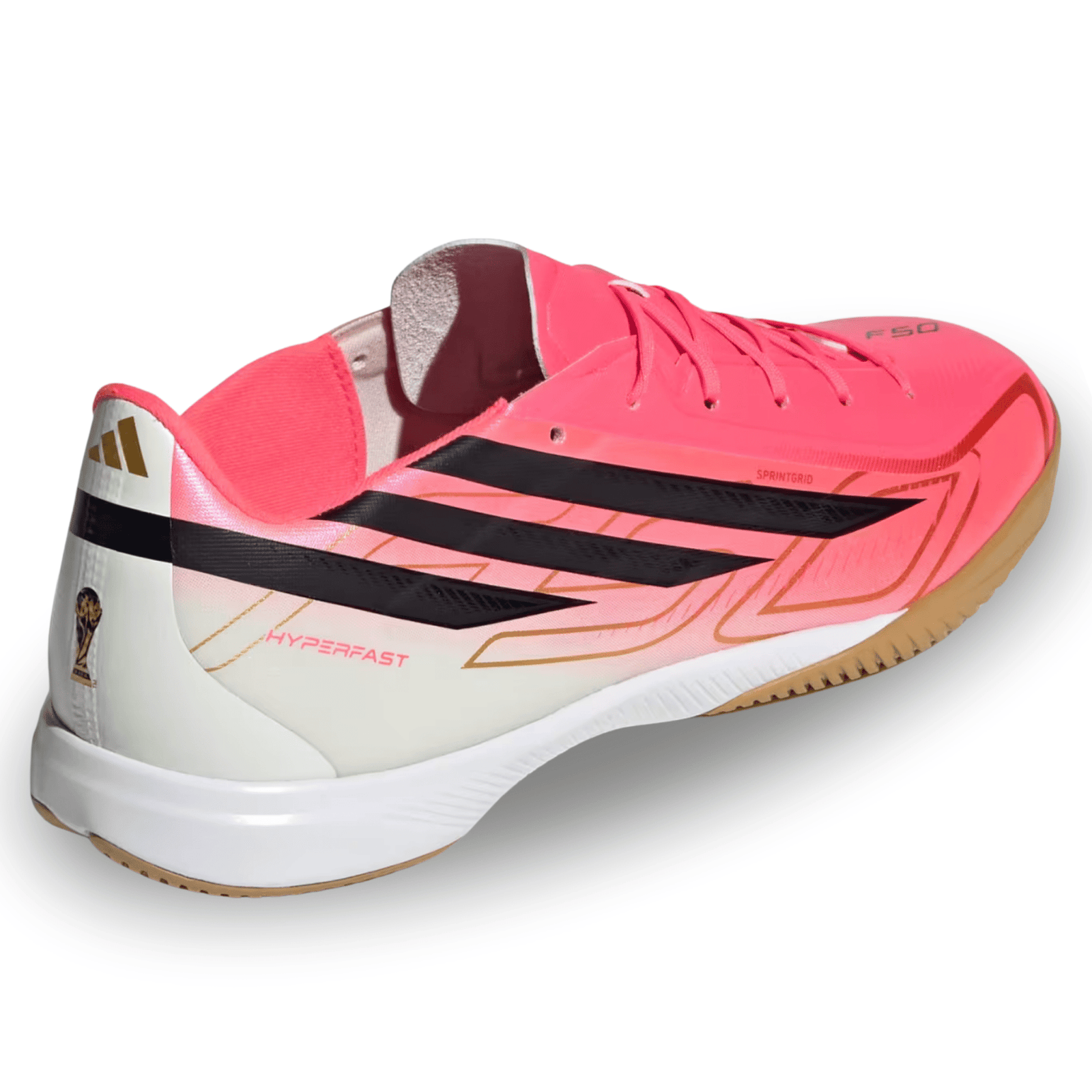 adidas F50 Hyperfast League Indoor Soccer Shoes (Pink/White) | SoccerWearhouse