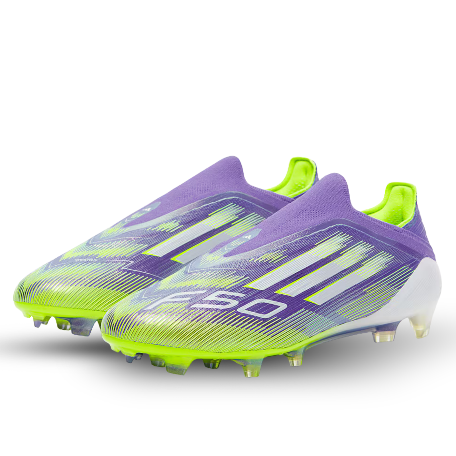 adidas F50 Laceless Elite FG Soccer Cleats (Purple Rush/Lucid Lemon) | SoccerWearhouse