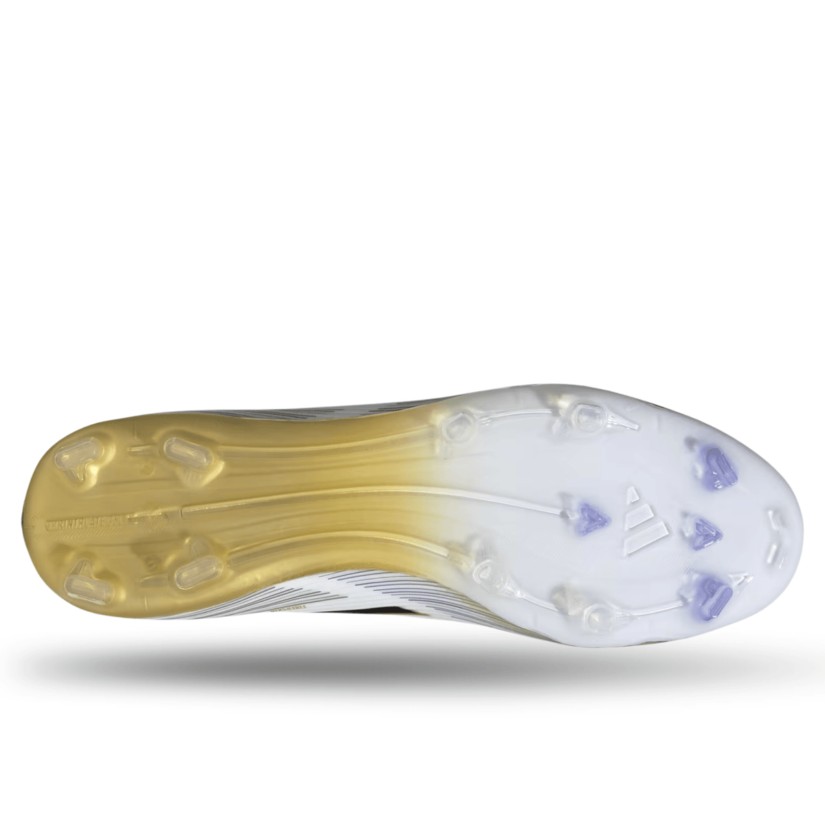 adidas F50 League Laceless FG Soccer Cleats (White/Black/Gold Metallic) | SoccerWearhouse