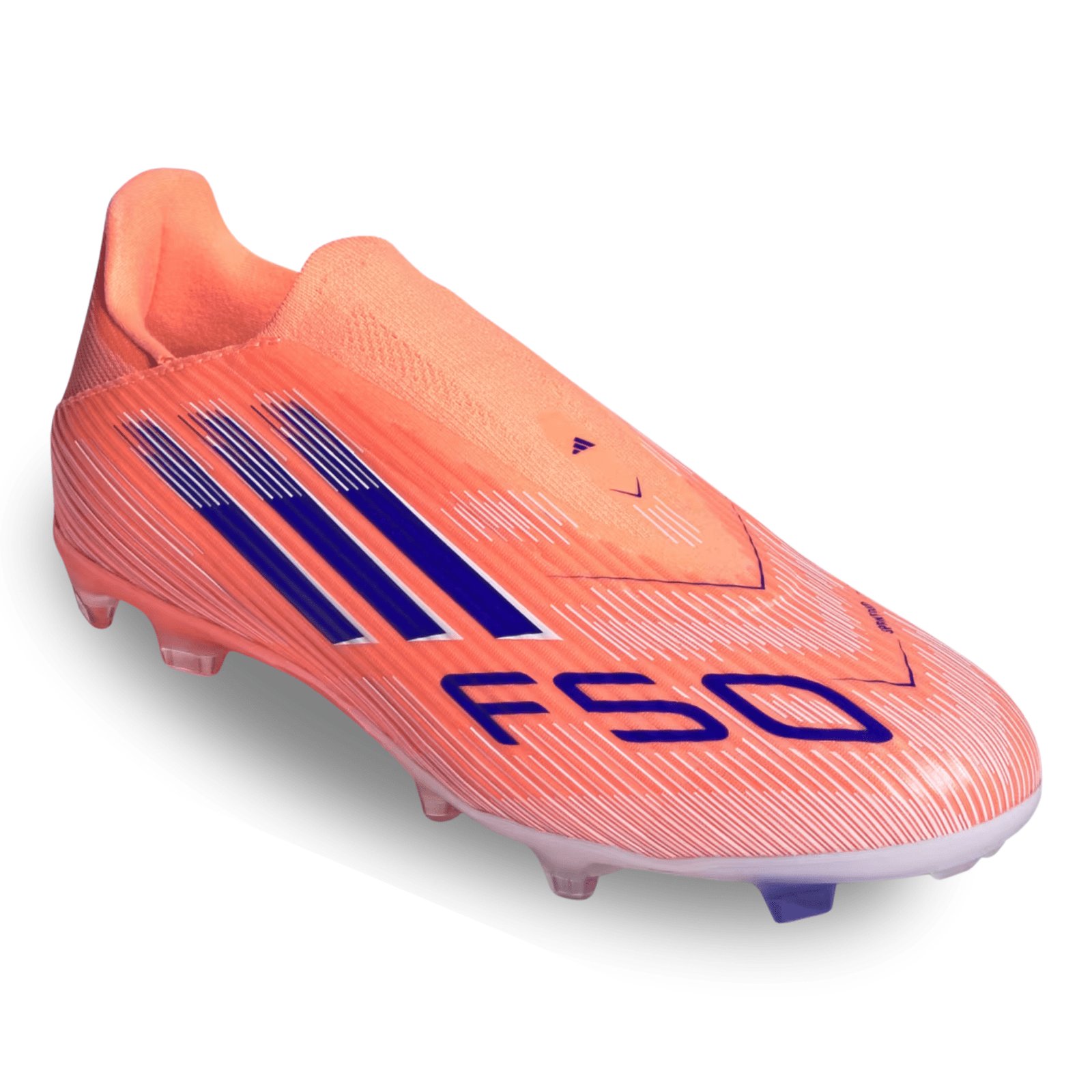adidas F50 League Laceless FG/MG Soccer Cleats (Orange/Lucid Blue/White) | SoccerWearhouse