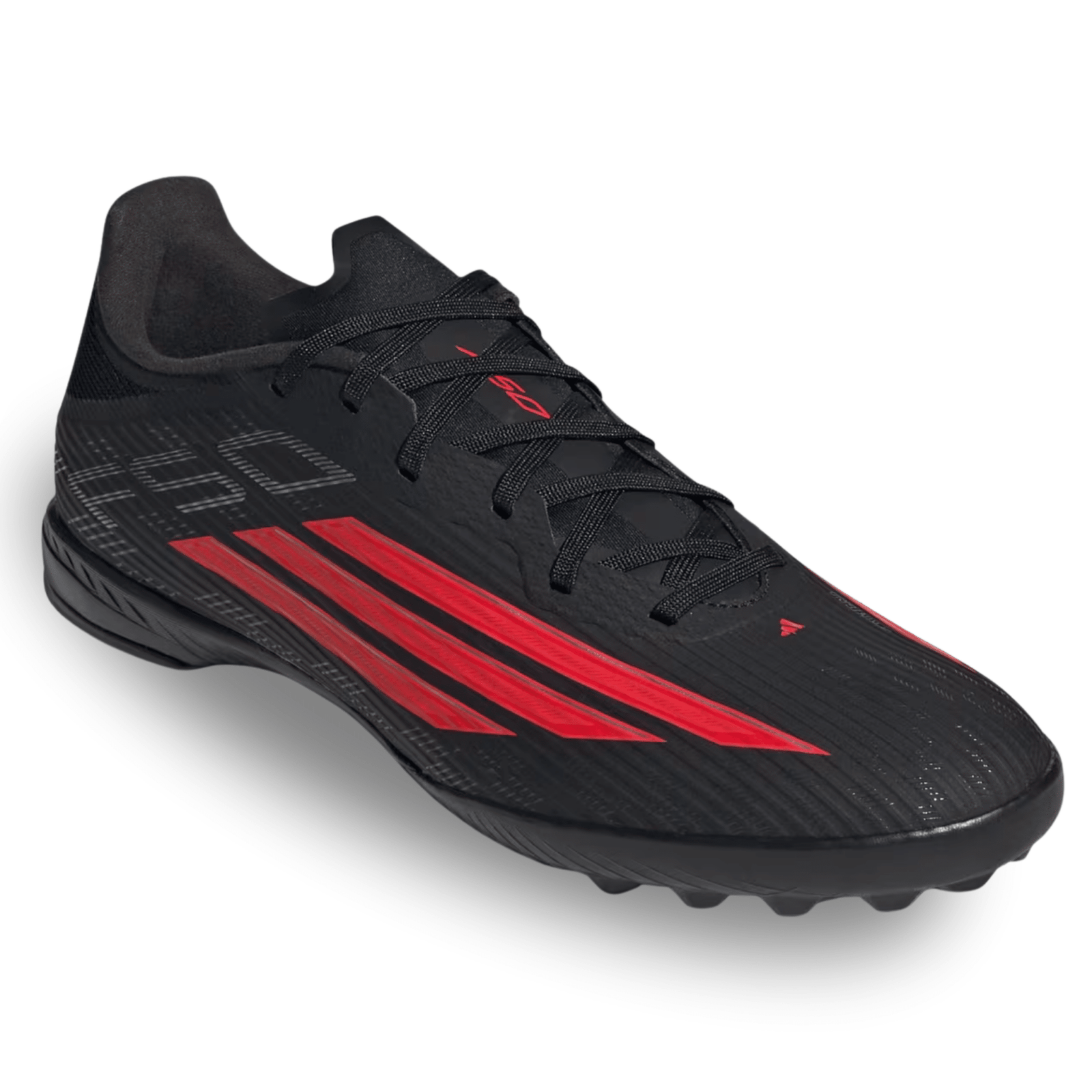 adidas F50 League Turf Soccer Cleats (Black/Lucid Red) | SoccerWearhouse