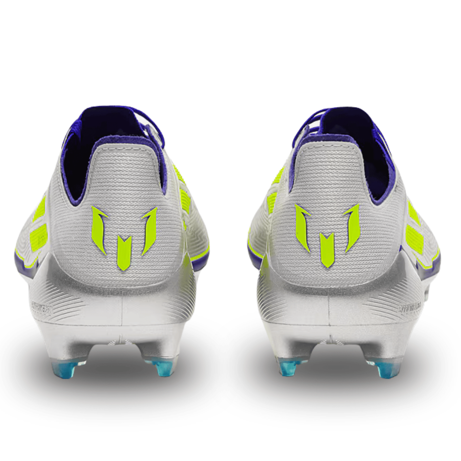 adidas F50 Messi Elite FG Soccer Cleats (Silver Metallic/Lucid Blue) | SoccerWearhouse