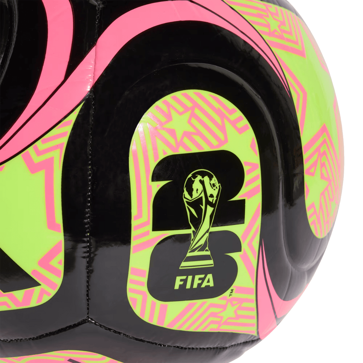 adidas FIFA World Cup 26 Trionda Club Soccer Ball (Black/Lucid Lemon/Lucid Pink) | SoccerWearhouse