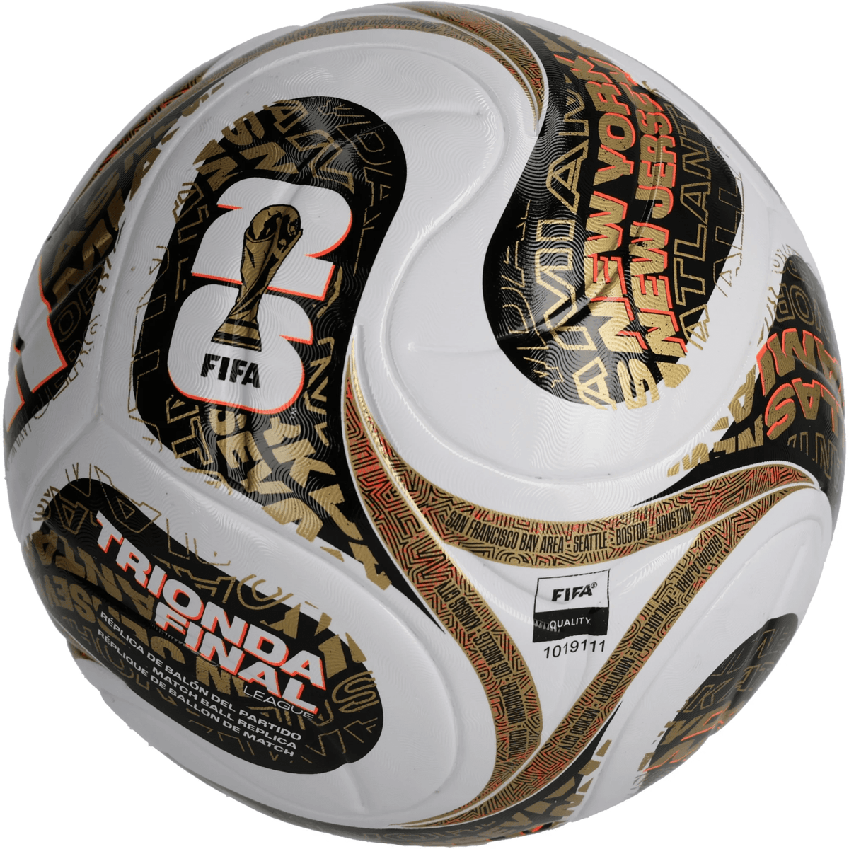 adidas FIFA World Cup 26 Trionda Finals League Top Ball (White/Black/Gold) | SoccerWearhouse