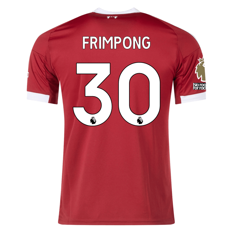 adidas Frimpong Men's Liverpool Home Jersey 25/26 w/ NRFR + EPL Champions Patch (Strawberry Red) | SoccerWearhouse