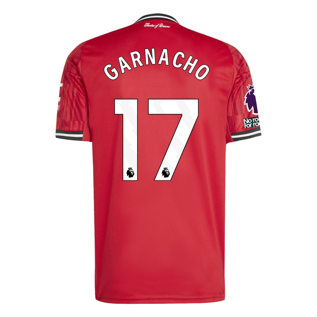 adidas Garnacho Men's Manchester United Home Jersey 25/26 w/ EPL + NRFR Patches (Red) | SoccerWearhouse