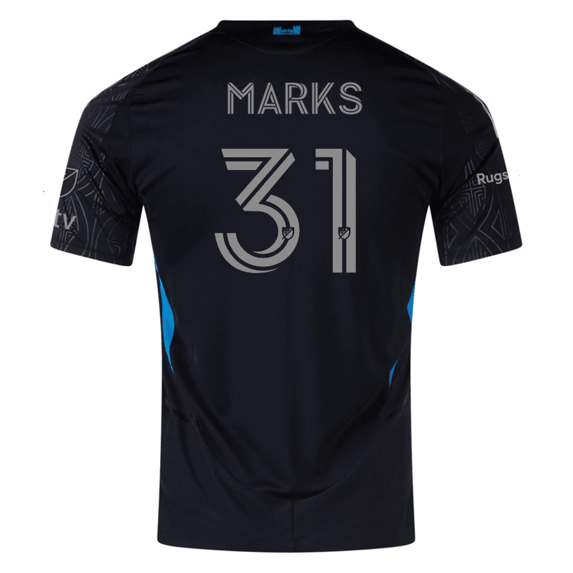adidas George Marks Charlotte FC Authentic Away Jersey 25/26 (Black) | SoccerWearhouse