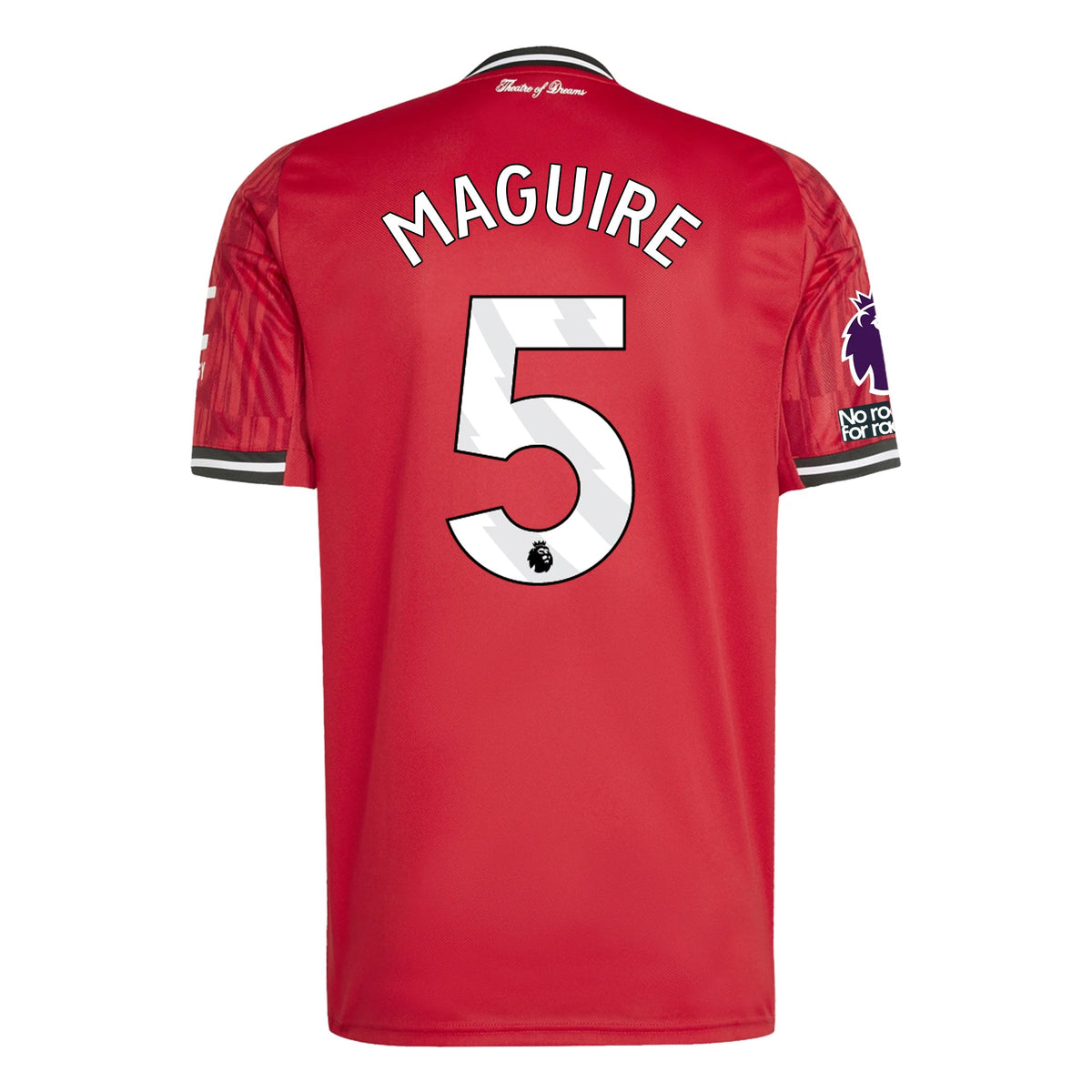 adidas Harry Maguire Men's Manchester United Home Jersey 25/26 w/ EPL + NRFR Patches (Red) | SoccerWearhouse