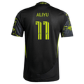 adidas Ibrahim Aliyu Columbus Crew Authentic Away Jersey w/ MLS Patches 25/26 (Black/Yellow)