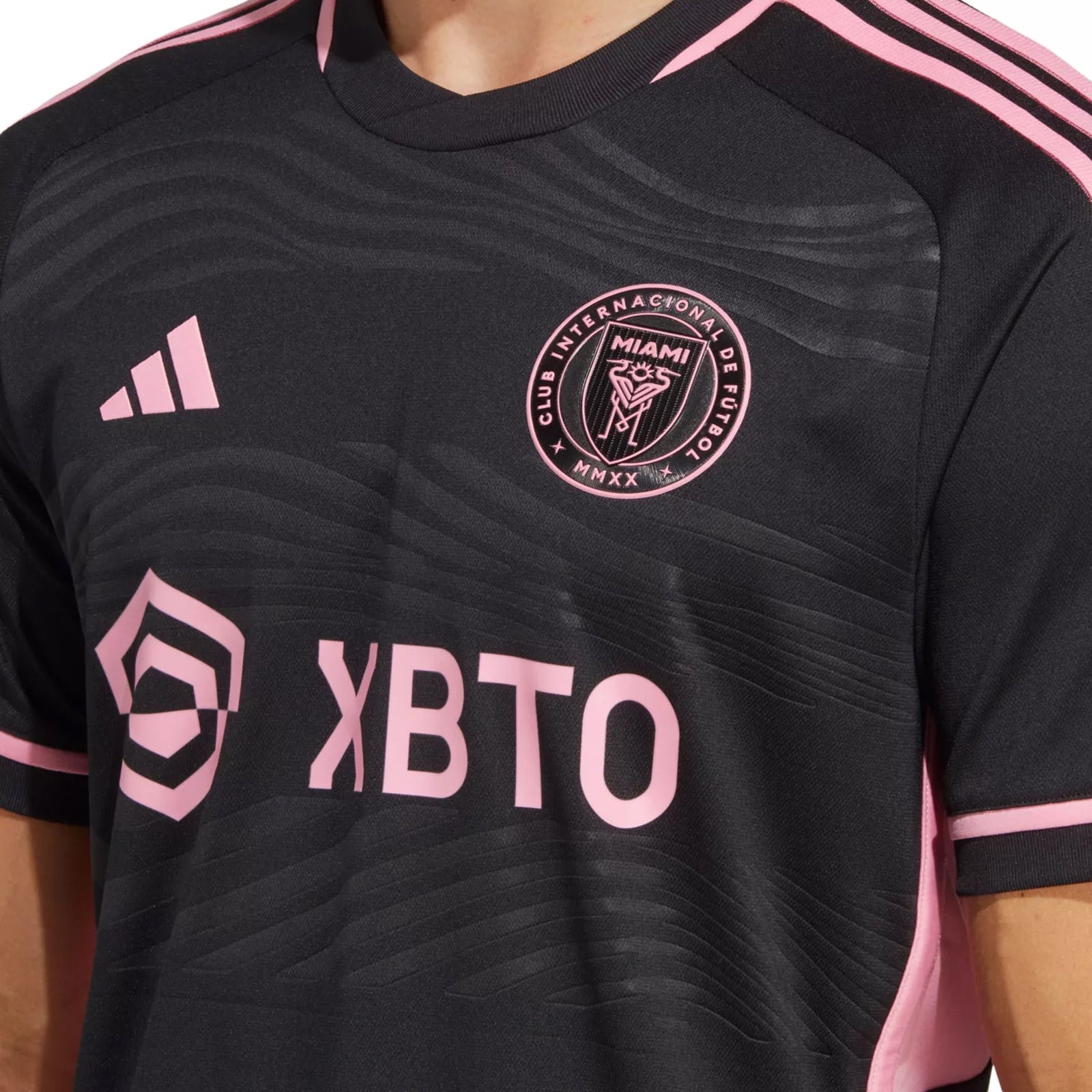 adidas Inter Miami DeAndre Yedlin Authentic Player Version Away Jersey 23/24 w/ MLS Patches (Black/Pink) | SoccerWearhouse