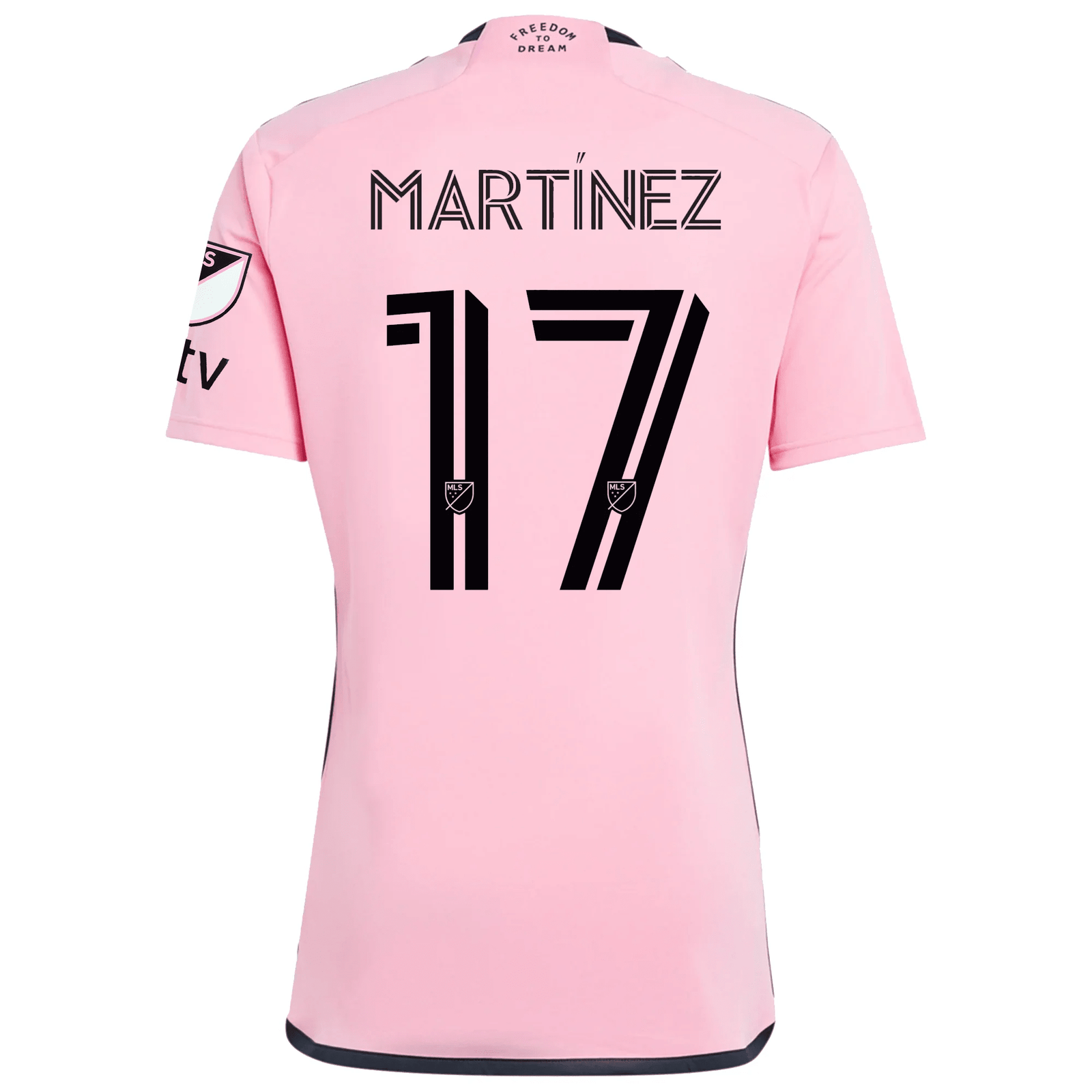 adidas Inter Miami Josef Martinez Royal Caribbean Home Jersey w/ MLS + Apple TV Patches 24/25 (Easy Pink) | SoccerWearhouse