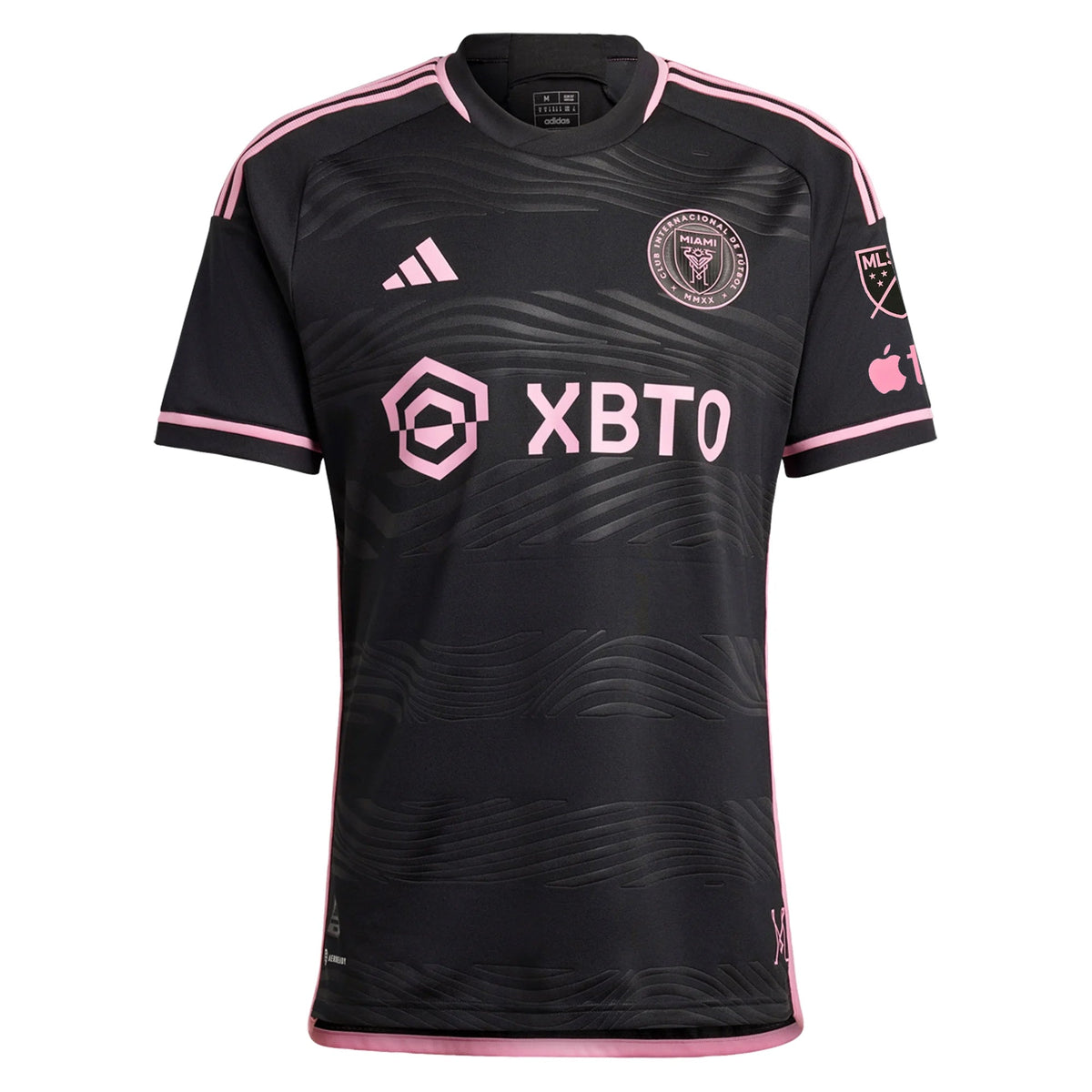 adidas Inter Miami Sergio Busquets Authentic Player Version Away Jersey 23/24 w/ MLS Patches (Black/Pink) | SoccerWearhouse