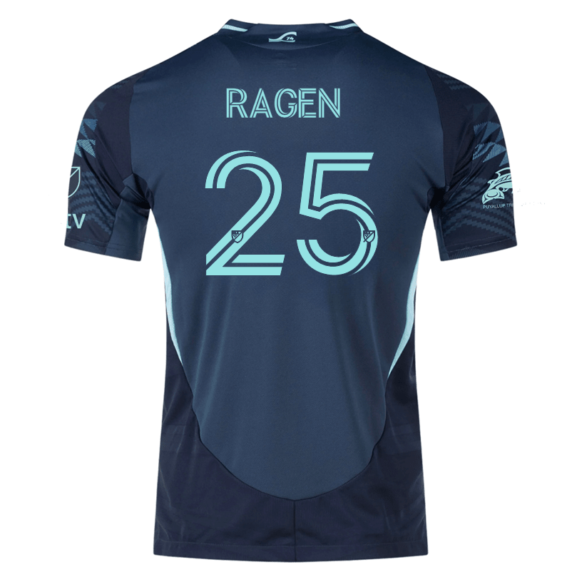 adidas J. Ragen Seattle Sounders Authentic Away Jersey 25/26 w/ MLS Patches & Sponsor (Aura Ink) | SoccerWearhouse