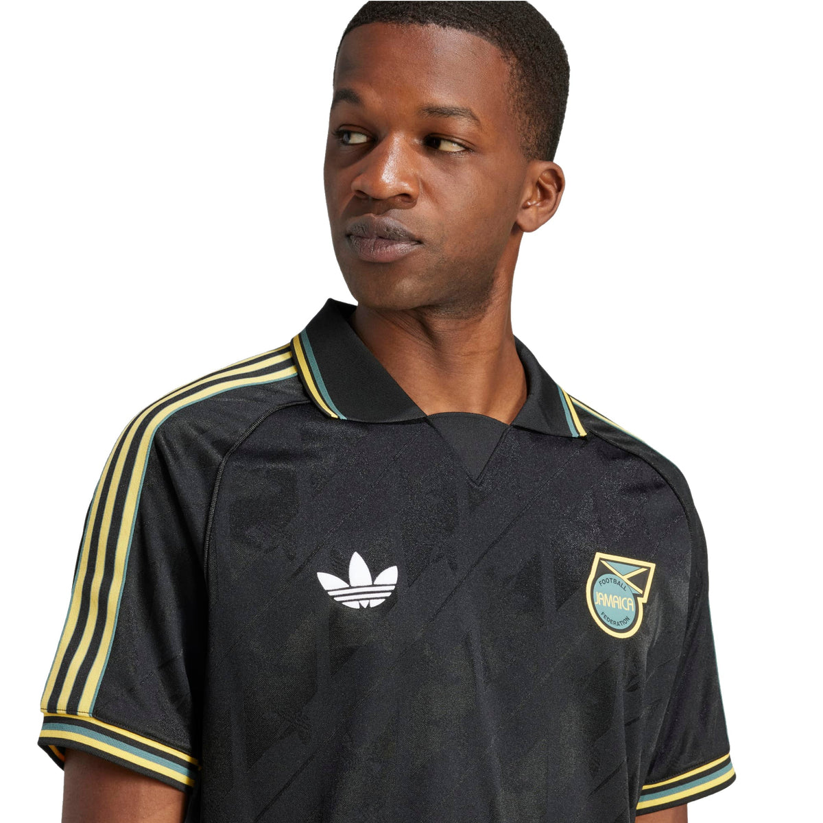 adidas Jamaica 24/25 Lifestyle Soccer Jersey (Black/Multi) | SoccerWearhouse