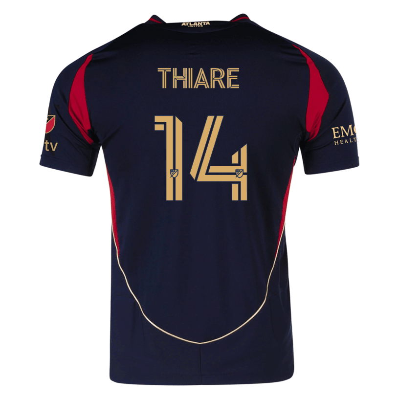 adidas Jamal Thiaré Atlanta United Authentic Home Jersey w/ MLS Patches 25/26 (Red/Black) | SoccerWearhouse