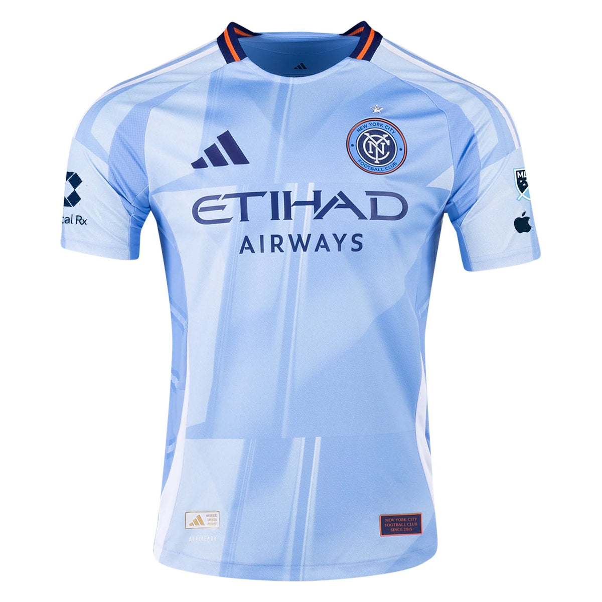 adidas James Sands New York City FC Authentic Home Jersey 25/26 w/ MLS Patches (Bahia Light Blue) | SoccerWearhouse