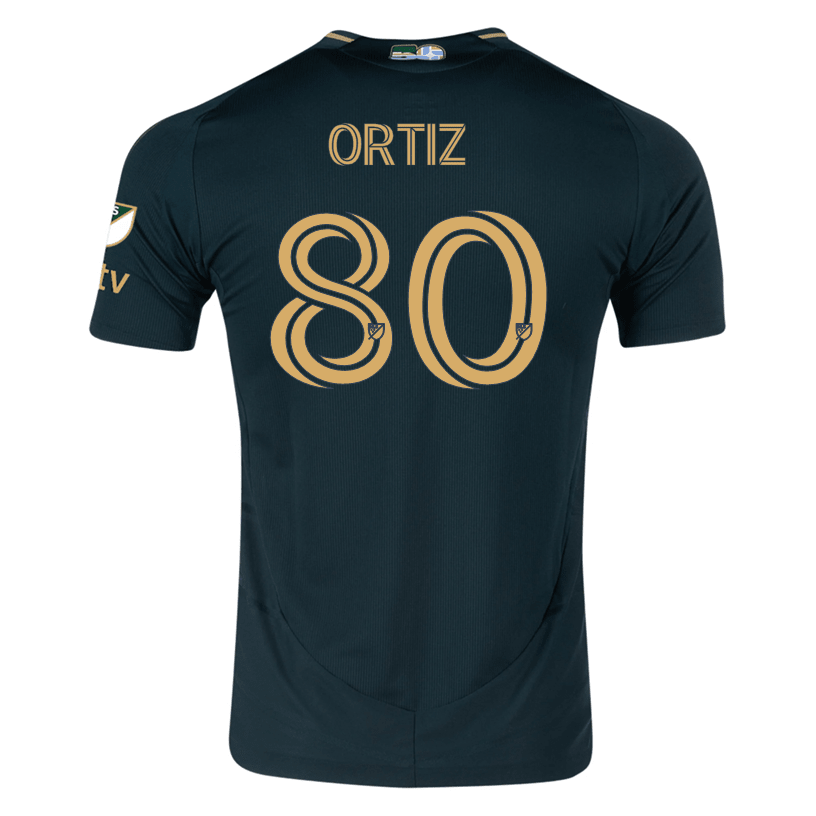 adidas Joao Ortiz Portland Timbers Authentic Home Jersey w/ MLS &amp; Apple Patch 25/26 (Green/Gold) | SoccerWearhouse