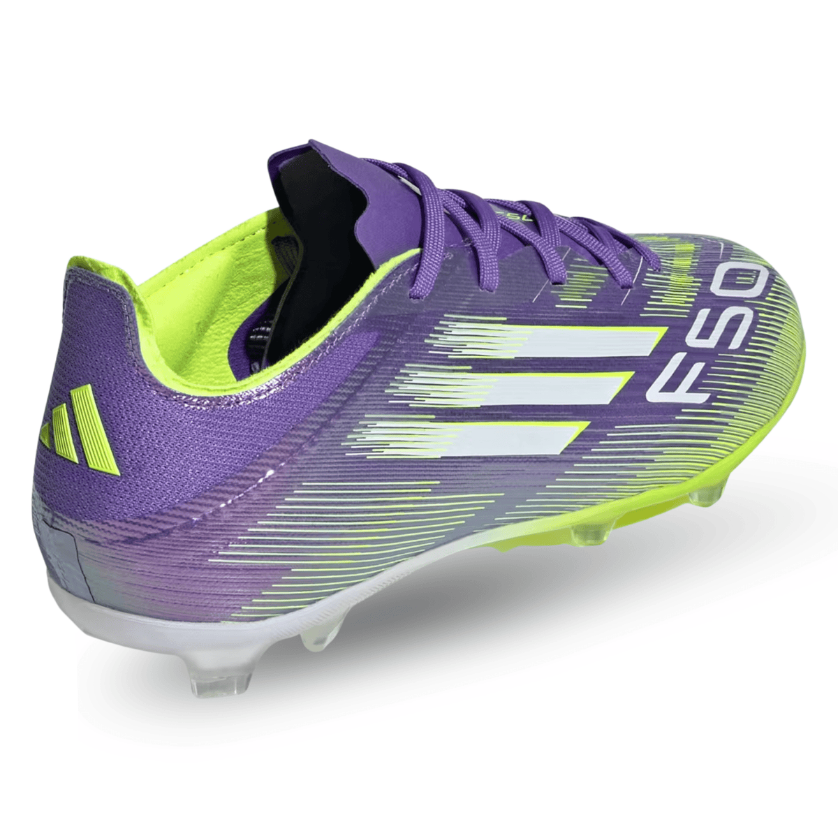 adidas Jr. F50 Elite FG Soccer Cleats (Purple Rush/Lucid Lemon) | SoccerWearhouse