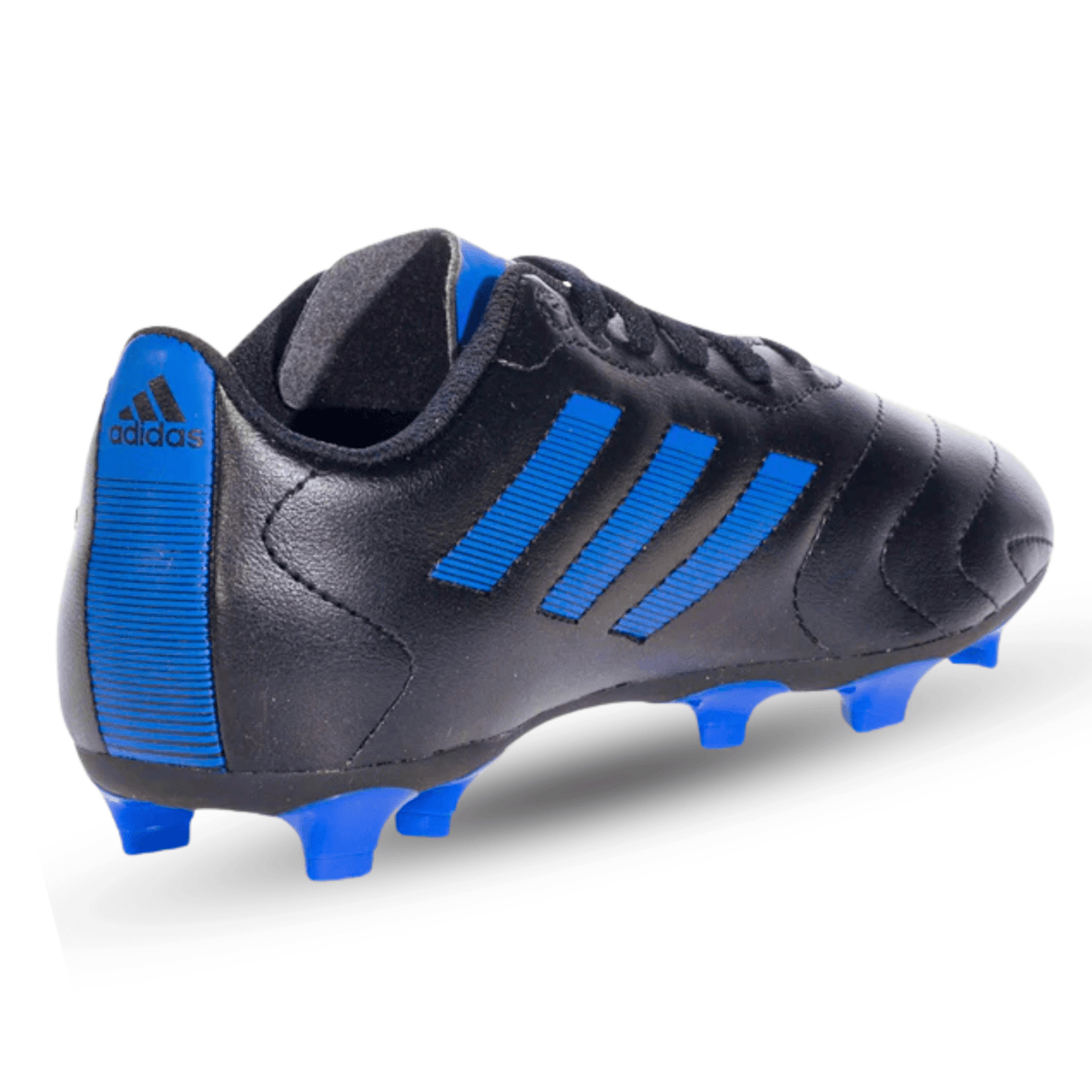 adidas Jr. Goletto VIII Firm Ground Soccer Cleats (Black/Team Royal Blue) | SoccerWearhouse