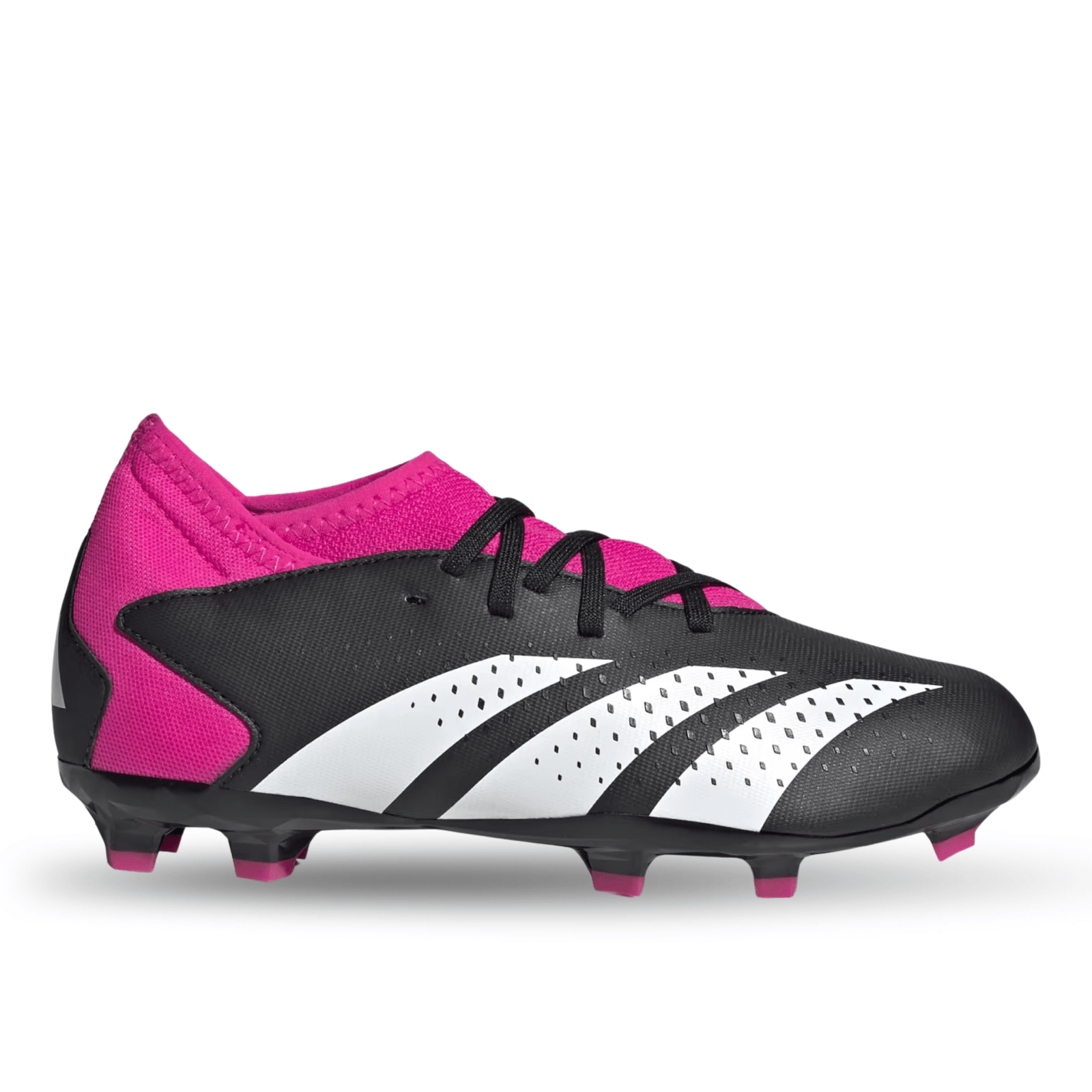 adidas Jr. Predator Accuracy.3 Firm Ground Soccer Cleats (Core Black/Team Shock Pink) | SoccerWearhouse