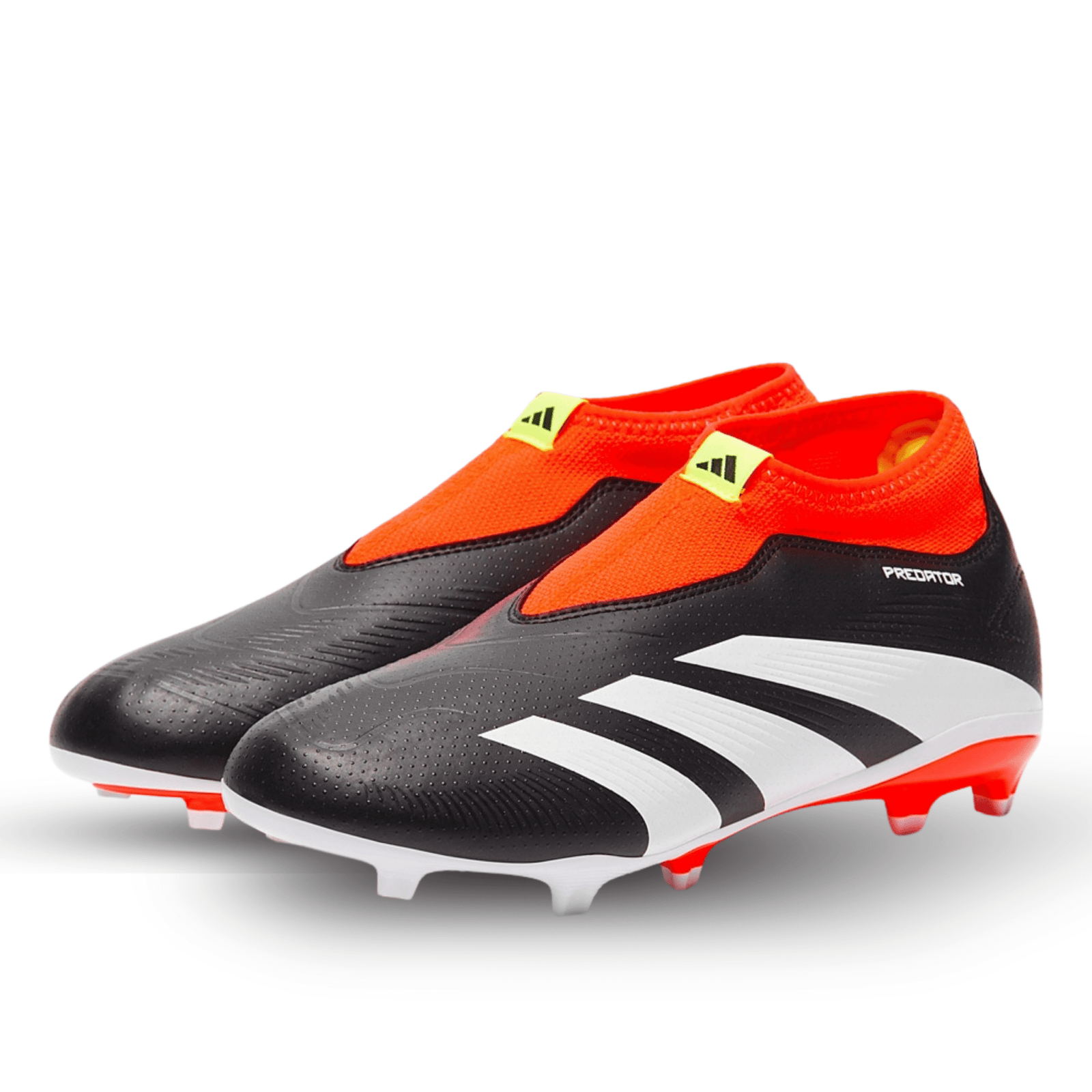 adidas Jr. Predator League Laceless Firm Ground Soccer Cleats (Core Black/White/Solar Red) | SoccerWearhouse