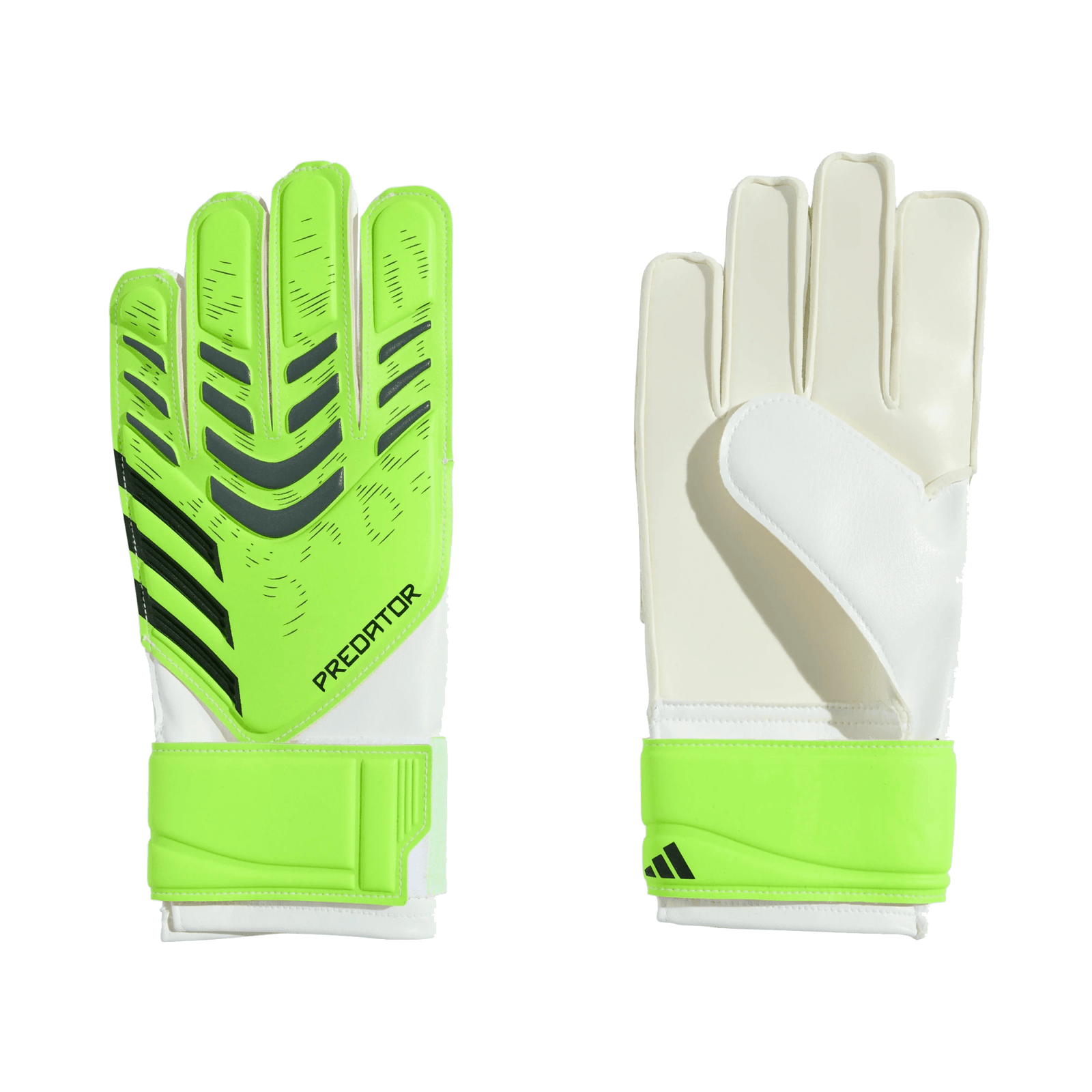 adidas Jr. Predator Training Goalkeeper Glove (Lucid Lemon/White) | SoccerWearhouse