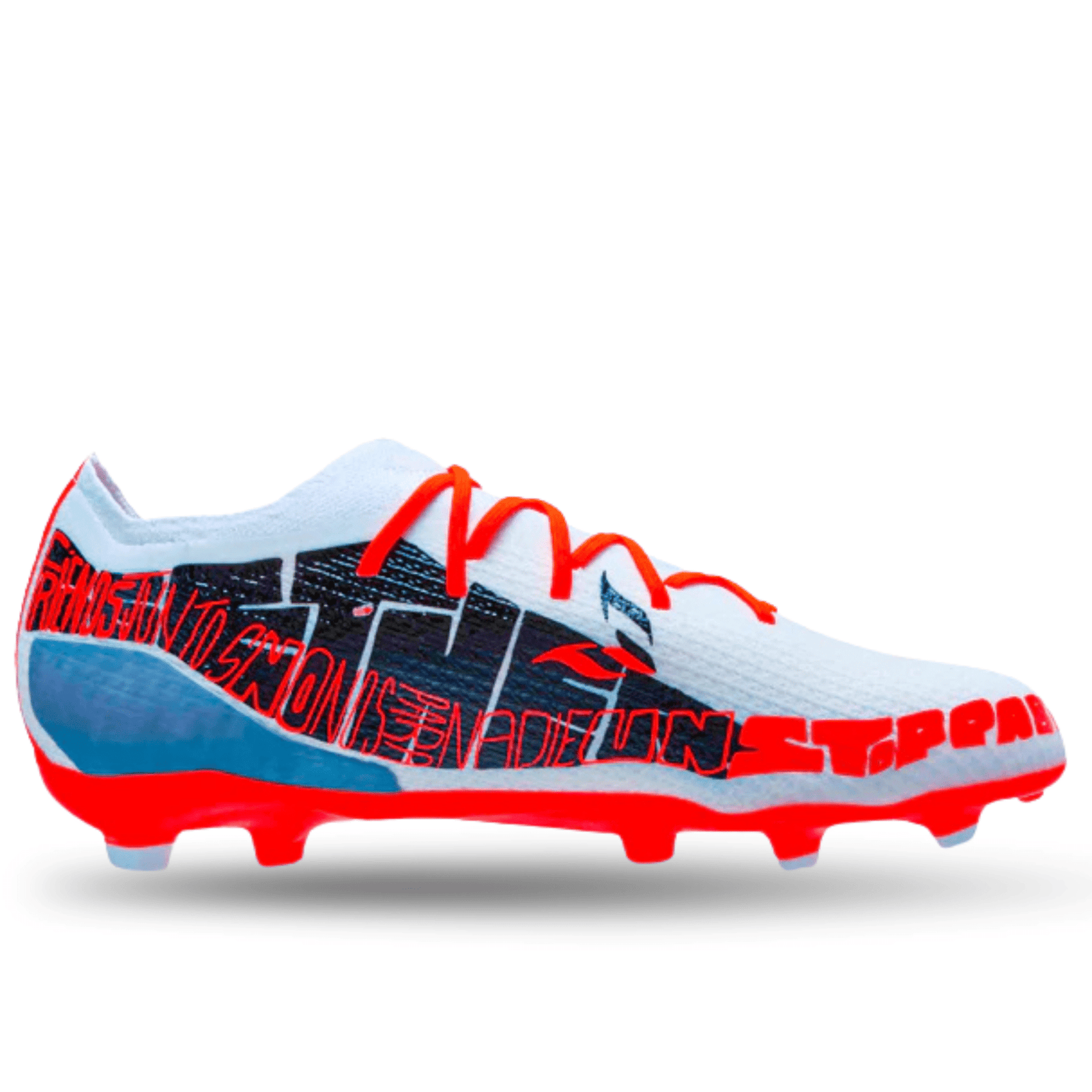 adidas Jr. X Speedportal Messi.1 Firm Ground Soccer Cleats (White/Solar Red) | SoccerWearhouse